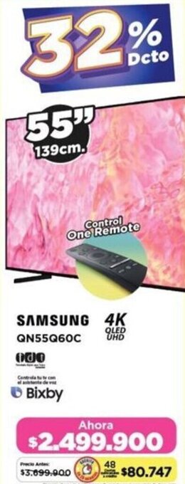 Alkomprar SAMSUNG 4K QN55Q60C 4K QLED UHD oferta