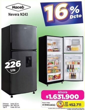 Alkomprar Haceb Nevera N243 oferta