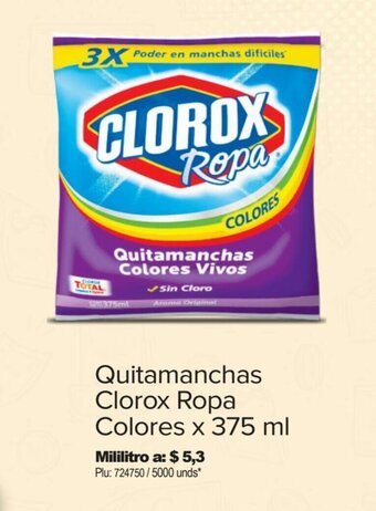 Surtimax Quitamanchas Clorox Ropa Colores x 375 ml oferta