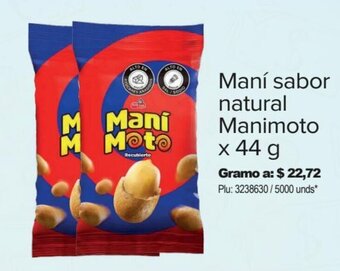 Surtimax Maní sabor natural Manimoto x 44 g x 2 und. oferta