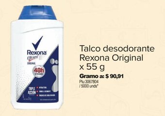 Surtimax Talco desodorante Rexona Original x 55 g oferta