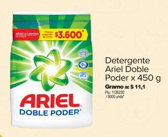 Surtimax Detergente Ariel Doble Poder x 450 g oferta