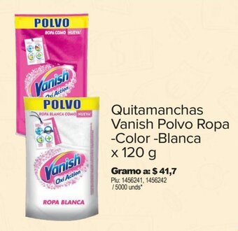 Surtimax Quitamanchas Vanish Polvo Ropa -Color -Blanca x 120 g oferta