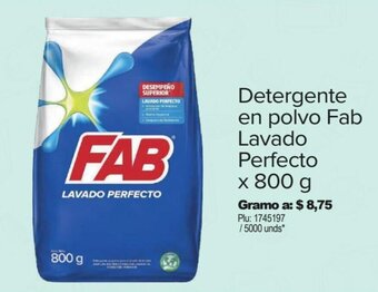 Surtimax Detergente en polvo Fab Lavado Perfecto x 800 g oferta