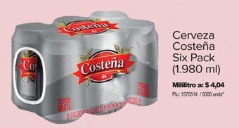Surtimax Cerveza Costeña Six Pack (1.980 ml) oferta