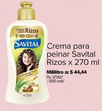 Surtimax Crema para peinar Savital Rizos x 270 ml oferta