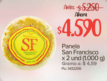 Super Inter Panela San Francisco x 2 und (1.000 g) oferta