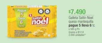 Jumbo Galleta Saltín Noel queso mantequilla pague 5 lleva 6 tc oferta