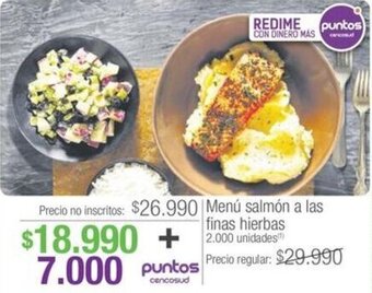 Jumbo Menú salmón a las finas hierbas oferta