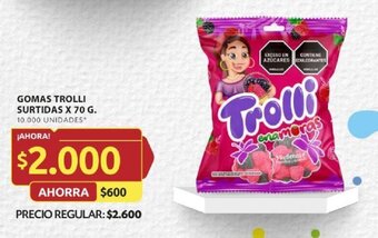 Ara GOMAS TROLLI SURTIDAS X 70 G. oferta
