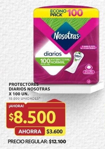 Ara PROTECTORES DIARIOS NOSOTRAS X 100 UN. oferta