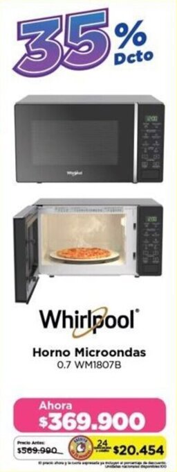 Alkomprar Whirlpool Horno Microondas 0.7 WM1807B oferta