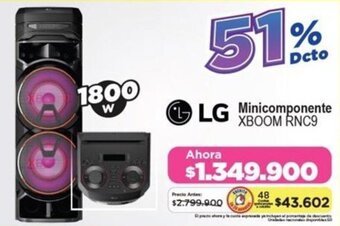 Alkomprar LG Minicomponente XBOOM RNC9 oferta