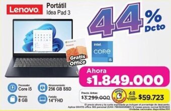Alkomprar Lenovo Portátil Idea Pad 3 oferta