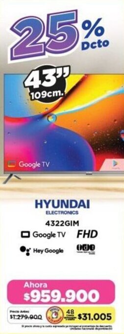 Alkomprar HYUNDAI 4322GIM Google TV oferta