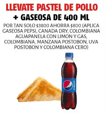 Llevate Pastel de Pollo + Gaseosa de 400ml