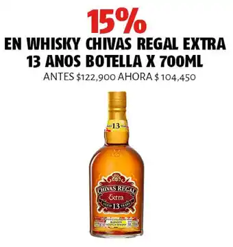 Oxxo En Whisky Chivas Regal Extra 13 anos Botella x700ml oferta
