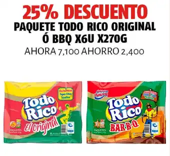 Oxxo Paquete Todo rico Original Ó BBQ X6U x270g oferta