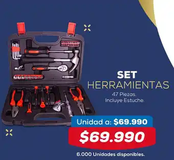 Tiendas D1 Set Herramientas 47 Piezas oferta