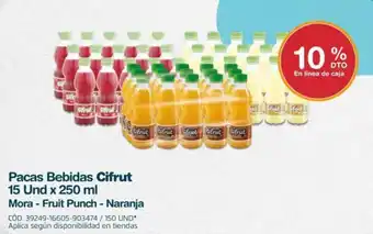 Makro Pacas Bebidas Cifrut 15 Und x 250 ml Mora - Fruit Punch - Naranja oferta