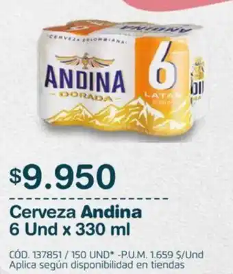 Makro Cerveza Andina 6 Und x 330 ml oferta