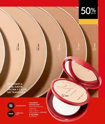 Ésika COLORFIX POLVOS 24H Polvo facial de alta cobertura 10 g / .35 oz. oferta