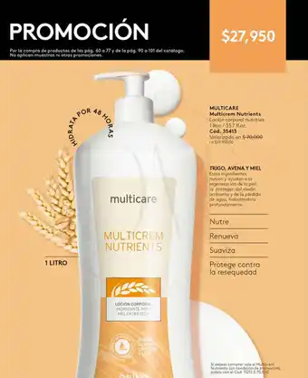 Ésika MULTICARE Multicrem Nutrients 1 litro/33.7 fl.oz. oferta