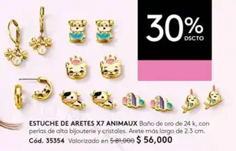 Ésika ESTUCHE DE ARETES X7 ANIMAUX 2.3 CM oferta