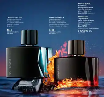 Ésika KROMO BLACK - KROMO FIRE Perfume masculino 90 ml / 3,04 fl. oz. oferta