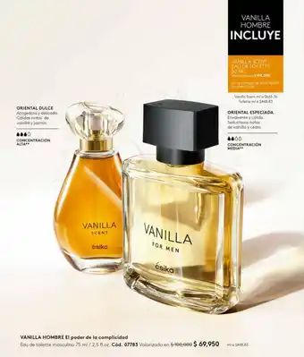 Ésika VANILLA HOMBRE Eau de toilette masculino 75 ml / 2,5 fl.oz. oferta