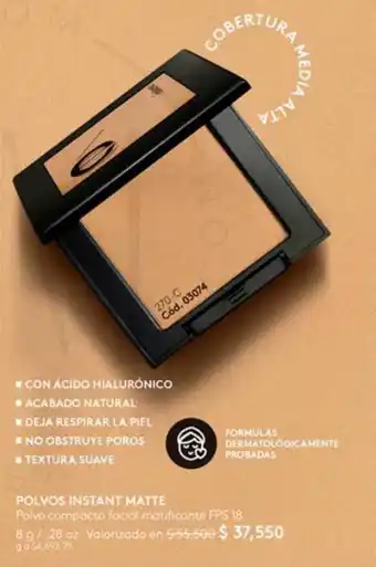 Ésika POLVOS INSTANT MATTE Polvo compacto facial matificante FPS 18 8 g / 28 oz. oferta