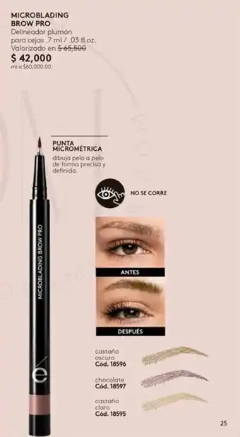 Ésika MICROBLADING BROW PRO Delineador plumón para cejas .7 ml / .03 fl.oz. oferta