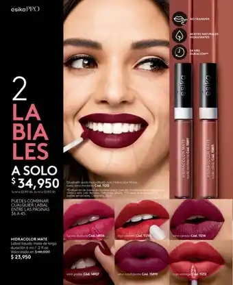 Ésika HIDRACOLOR MATE Labial liquido mate de larga duración 6 ml / .2 fl.oz. oferta
