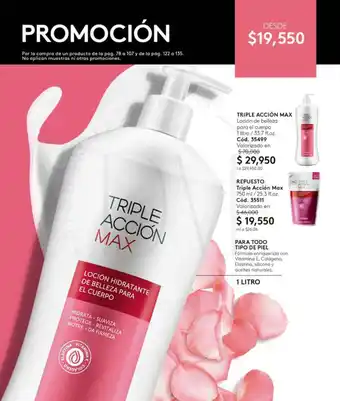 TRIPLE ACCIÓN MAX Loción de belleza para el cuerpo 1 litro/33.7 fl.oz.