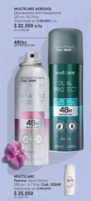 MULTICARE AEROSOL Desodorante anti-transpirante 125 ml/4.2 fl.oz.