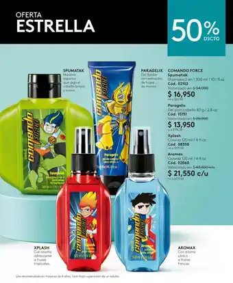 Ésika COMANDO FORCE Spumatak Shampoo 2 en 1 300 ml / 10.1 fl.oz. oferta