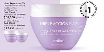 Ésika TRIPLE ACCIÓN MAX Hidra Reparadora 55+ 200 g/7 oz. oferta