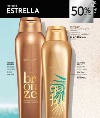 Ésika BODYGLOW Loción hidratante corporal luminosa 210 ml/7 fl.oz. oferta