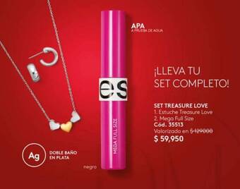 Ésika SET TREASURE LOVE Estuche Treasure Love + Mega Full Size oferta