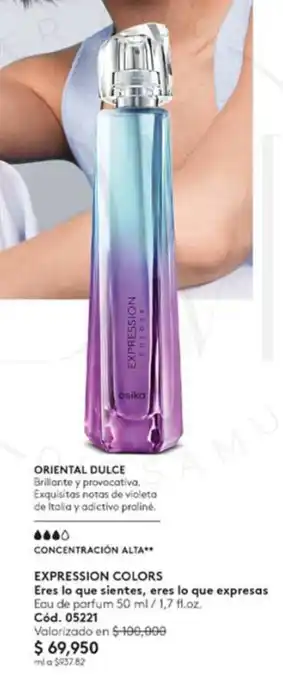 Ésika EXPRESSION COLORS Eres lo que sientes, eres lo que expresas Eau de parfum 50 ml /1,7 fl.oz. oferta