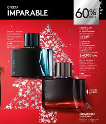 Ésika KROMO FIRE La grandeza de tu fuego interno Perfume masculino 90 ml/3,04 fl.oz oferta