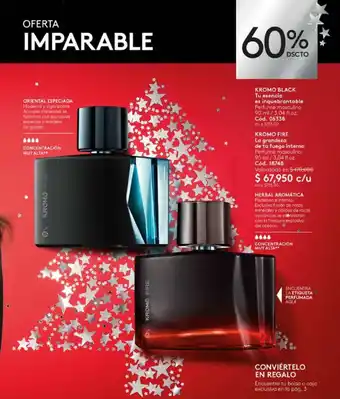 Ésika KROMO FIRE La grandeza de tu fuego interno Perfume masculino 90 ml/3,04 fl.oz oferta