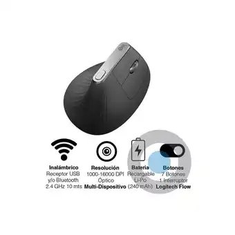 Falabella Logitech mx vertical mouse ergonómico recargable oferta