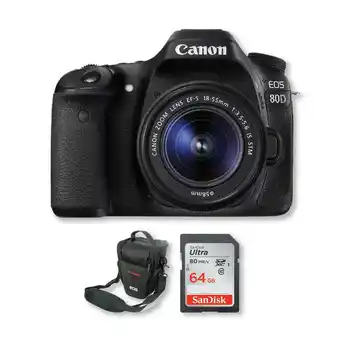 Falabella Canon 80d lente 18-55mm + memoria de 64gb + bolso oferta