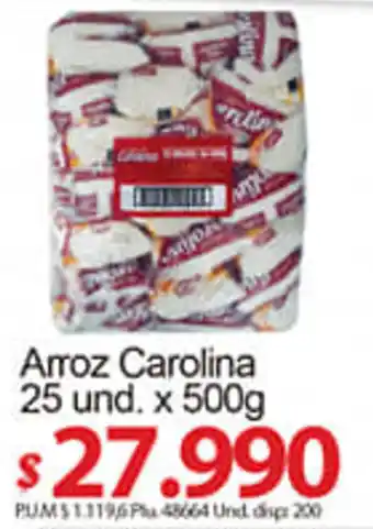 Caribe Supermercados Arroz Carolina 25x500g oferta