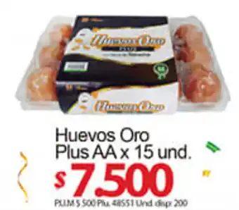 Caribe Supermercados Huevos Oro Plus AA 15 und. oferta