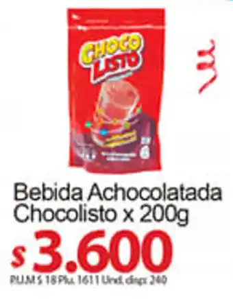 Bebida Achocolatada Chocolisto 200g