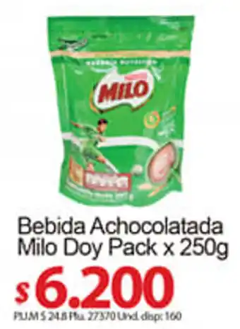 Caribe Supermercados Bebida Achocolatada Milo Doy Pack 250g oferta