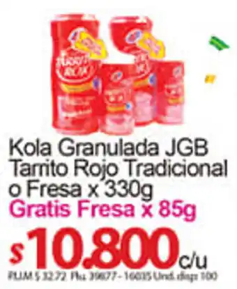 Kola GranuladaJGB Tarrito Rojo Tradicional o Fresca 330g