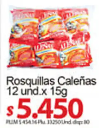 Caribe Supermercados Rosquillas Caleñas 12x15g oferta
